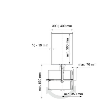 Tall Unit, VS Tal Larder Spin Storage for 400 mm Cabinet Width
