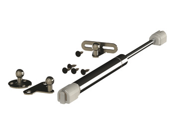 Gas-filled strut, for wooden flaps or flaps with aluminium frame